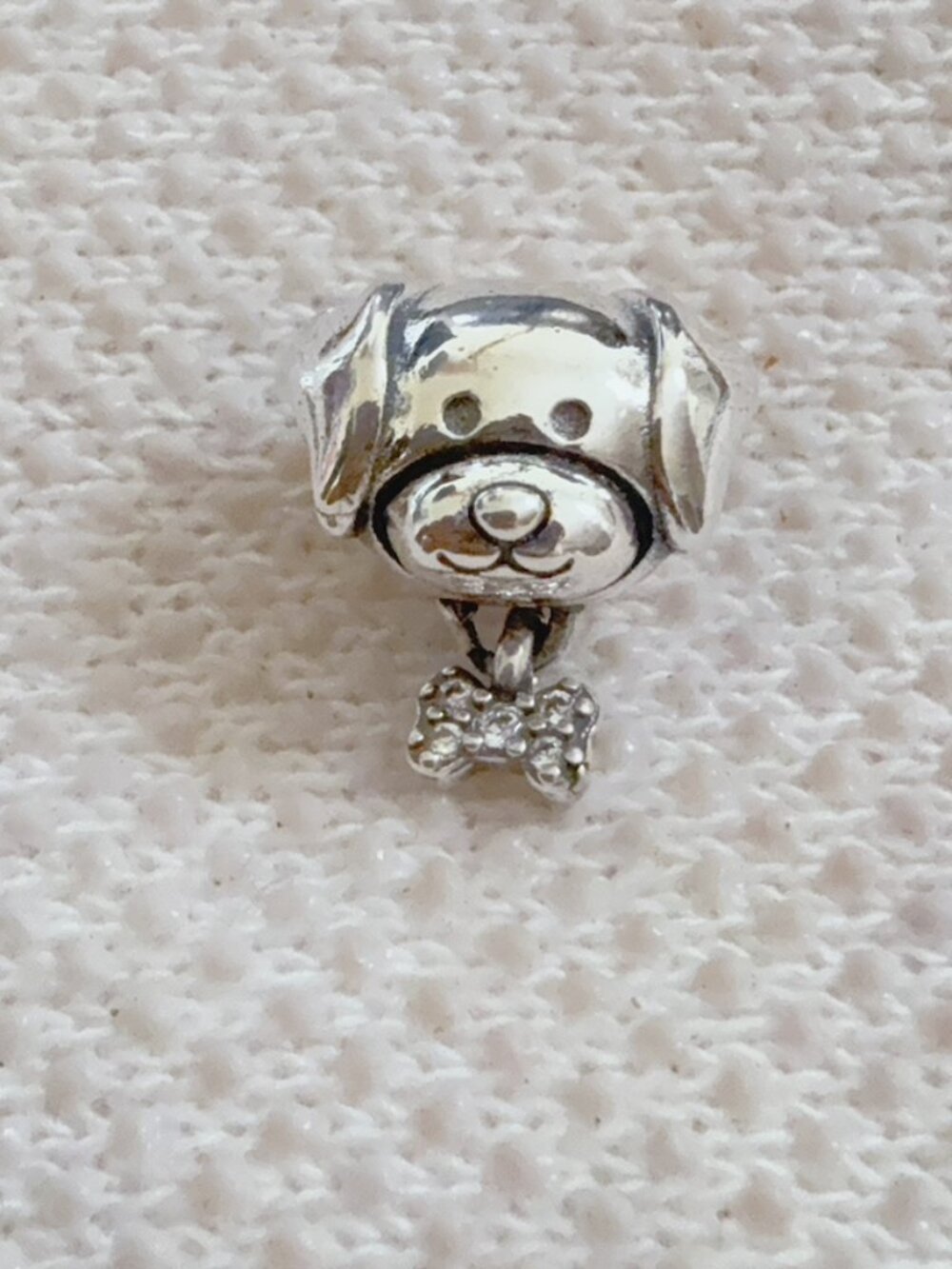 Dog and Bone Charm Puppy Silver Charm For Pandora Bracelet